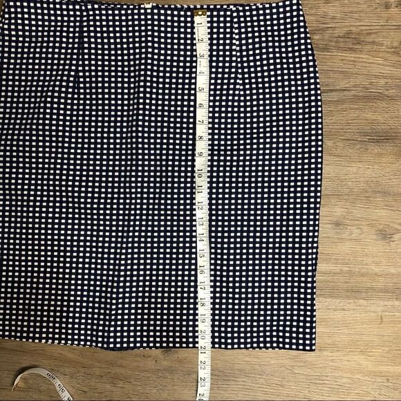 Signature Collection Blue and White Checkered Skirt Size 12 - Picture 4 of 8